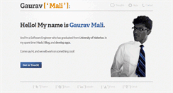 Desktop Screenshot of gauravmali.com